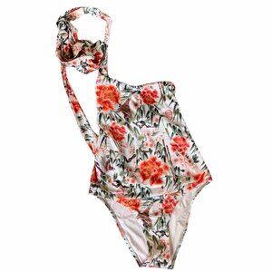 NWT Hot As Hell HAH Flock 2gether Floral One-Piece Swimsuit L